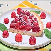 recette tarte aux framboises et mascarpone/ pate réalisé au thermomix