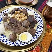recette M'hawer bel z'har- Couscous de fêtes à l'agneau et fleur d'oranger- Terroir de Annaba