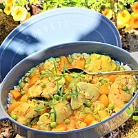 recette POULET AUX ABRICOTS et  PISTILS DE SAFRAN