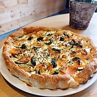 recette Tarte feuilletée courgettes saumon fumé feta