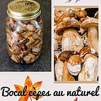 recette BOCAL CÈPES AU NATUREL