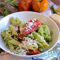 recette Pâtes coulis de brocoli et tomates rôties au four