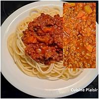 recette Sauce 'bolo' aux lentilles vertes