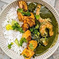 recette Palak Crevettes ( plat indien aux épinards)