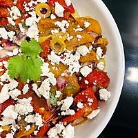 recette Salade de poivrons grillés aux olives