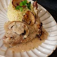 recette LAPIN EN COCOTTE & RIZ SAUCE CITRONNEE