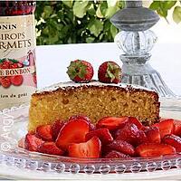 recette Gâteau Ricotta (agrumes) & salade de fraises....