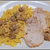 recette roti de porc sauce moutarde accompagné de ses spaetzels