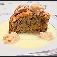 recette gateau aux noix et sa crème anglaise