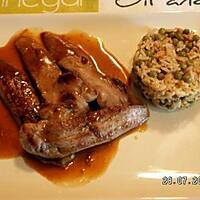 recette Aiguillettes de canard, sauce orange et miel