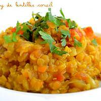 recette Curry de Lentilles Corail (Dahl)