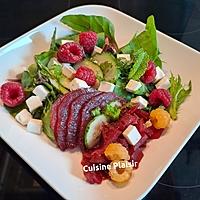 recette Salade de betteraves à la feta framboises et menthe