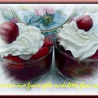 recette verrines aux fraises gelée acidulèe glace vanille