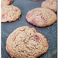 recette Cookies moelleux au cacao et framboises