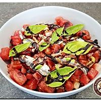 recette Salade tomate, pastèque, anchois et conté