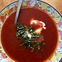 recette POTAGE AUX TOMATES ET AUX POIVRONS RÔTIS (avec ou sans mijoteuse)