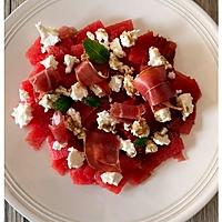 recette  Pastèque, Chèvre & Jambon de Parme