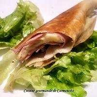 recette Wraps de blé au jambon et gruyère