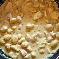 recette Gnocchis crémeux poulet, chèvre, miel