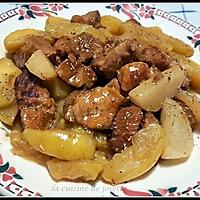 recette porc confit au cidre et pommes