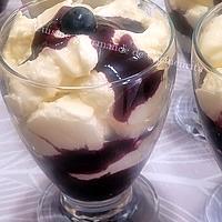 recette Mousse de mascarpone au coulis de myrtilles