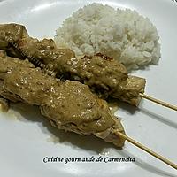 recette Brochette de poulet sauce Satay