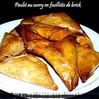 recette Poulet au curry en feuilletés de brick