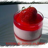 recette VERRINE DE MOUSSE DE FRAISE