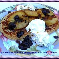 recette pancake aux pommes, au beurre salé et miel d'acacia