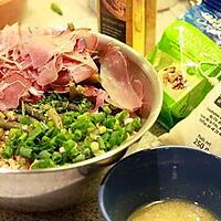 recette Salade aux haricots verts, jambon cru et noix