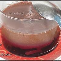 recette Flan chocolat express sur gelée de mûres