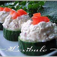 recette Canapés de poulet fumé et concombre