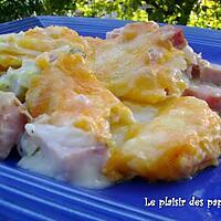 recette ~Jambon et gratin dauphinois tout en un~ 