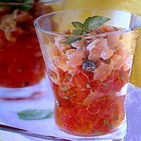 recette Verrines tartare de thon /tomates