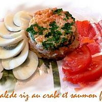 recette timbale de riz au crabe et saumon fumé