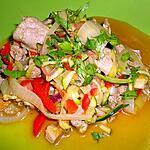 recette WOK D'ECHINE DE PORC AUX LEGUMES ET A LA CITRONNELLE