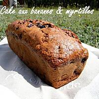 recette Ooo Cake banane / myrtilles ( sans beurre ) ooO