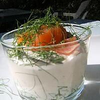 recette Verrine de saumon fumé au raifort et ricotta