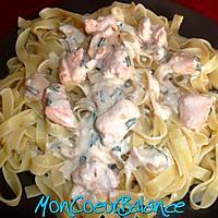 recette Tagliatelles au saumon (weight watchers propoints)