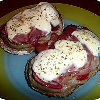 recette Bruschetta aubergine, jambon cru et mozzarella (weight watchers propoints)