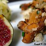recette ** Poêlée de girolles et de châtaignes accompagnée d'un ecrasé de pomme de terre à l'huile d'olive aux noisettes éclatées**