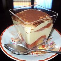 recette TIRAMISU  pomme - framboise ( vite fait )