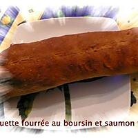 recette baguette fourrée au boursin et saumon fumé