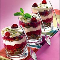 recette Recette de verrine : Tiramisu aux framboises