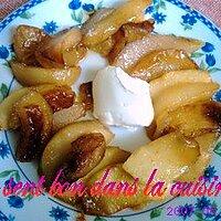 recette Poêlée de pommes poires