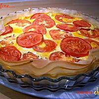 recette Tarte fine tomate-cheddar