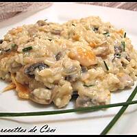 recette Risotto au saumon fumé et champignons