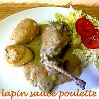 recette lapin sauce poulette