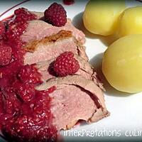 recette magret de canard aux framboises