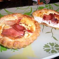 recette TARTELETTES AU CHEVRE ET JAMBON CRU ( vu dans un magasine et faite)